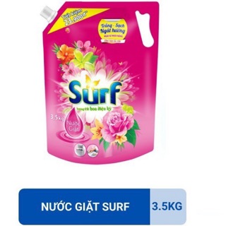 Nước giặt Surf  Hương nước xả vải ngát hương Xuân ( hồng ) túi 3,3 lít Thùng 3 túi